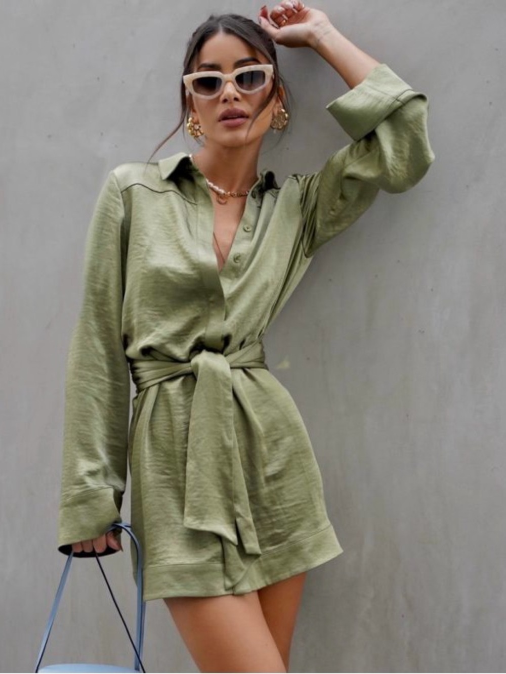 ✨ Camila Coelho Priscilla Mini Dress in Sage ✨